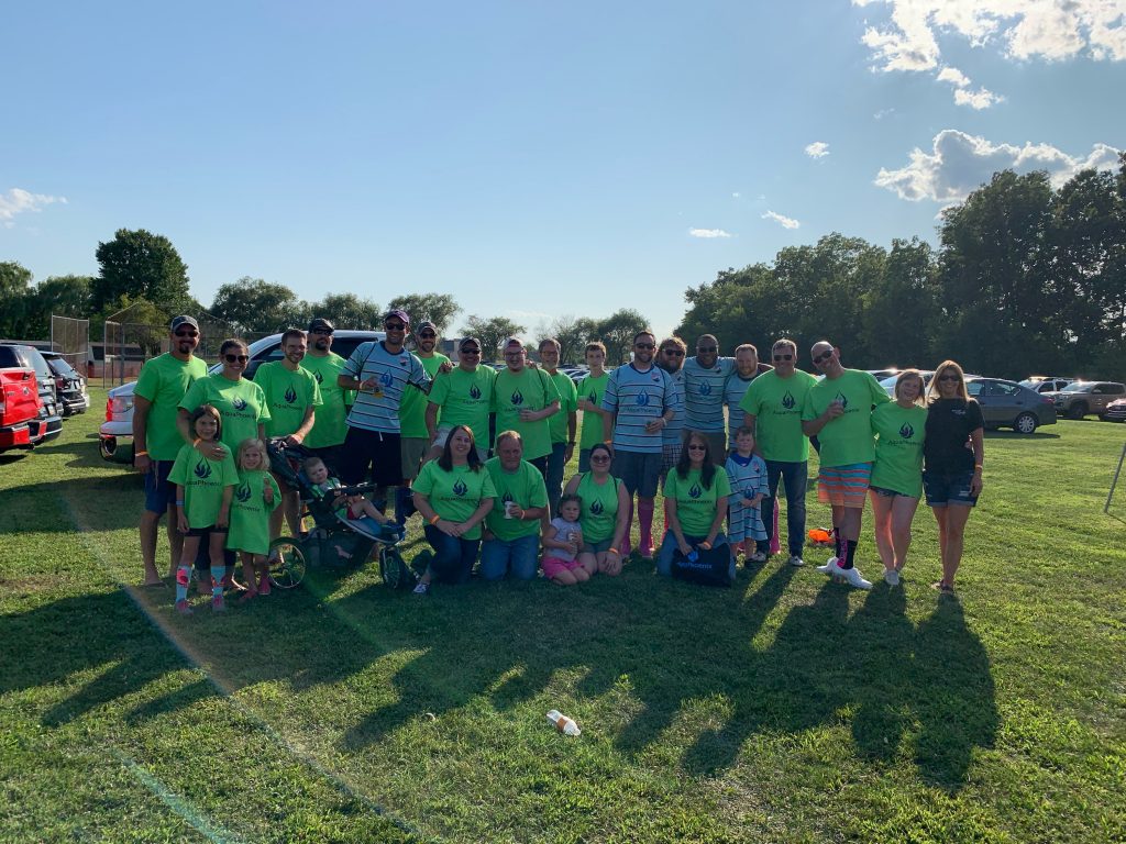 AquaPhoenix team at a company event