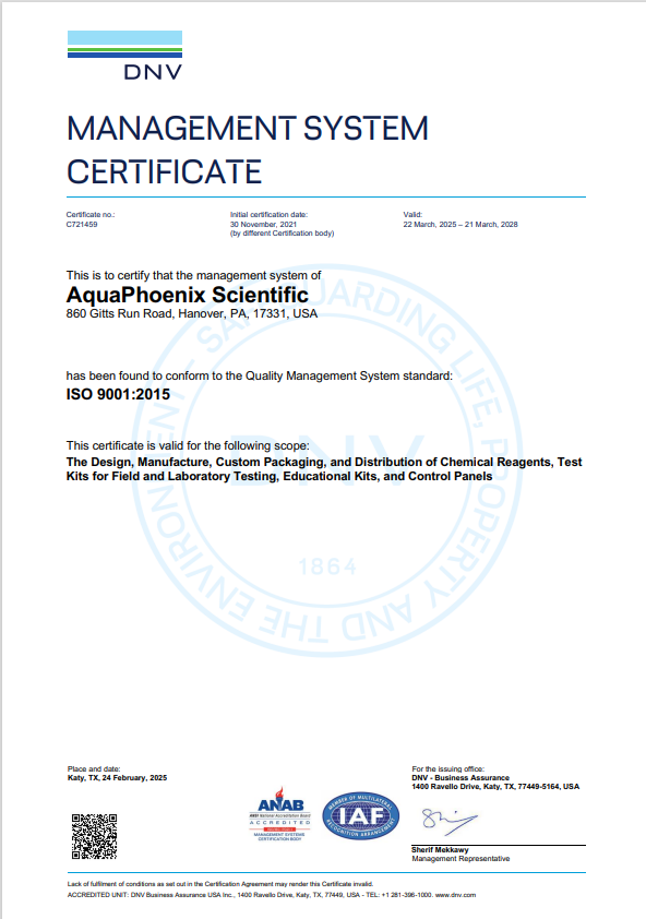 Image of ISO 9001 Certificate March 2025