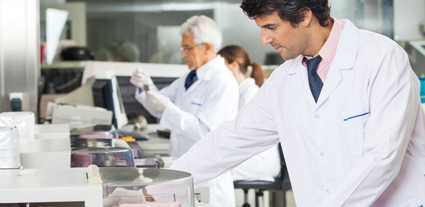 employees working in a lab setting
